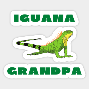 Iguana grandpa funny Sticker